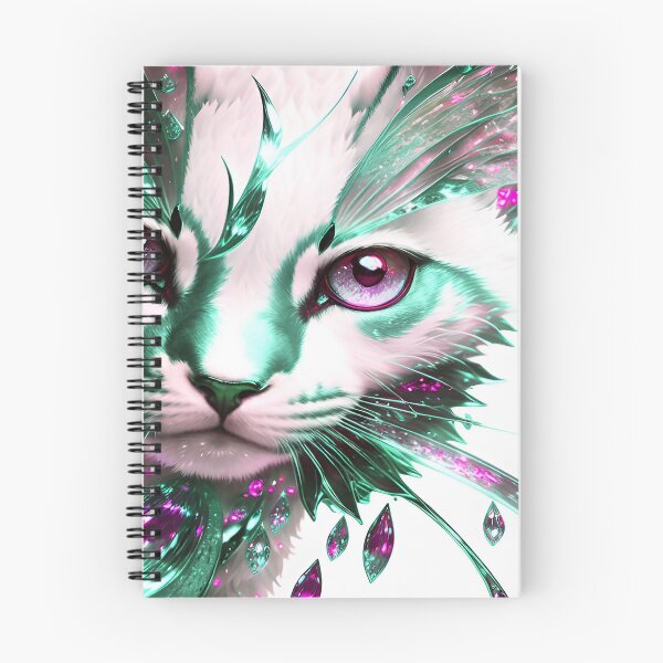 Item preview, Cat Jeweled purple and Emerald highlights Christmas Green designed and sold by deniselynnimage.