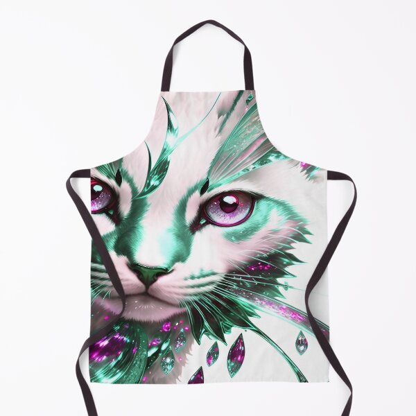 Item preview, Cat Jeweled purple and Emerald highlights Christmas Green designed and sold by deniselynnimage.