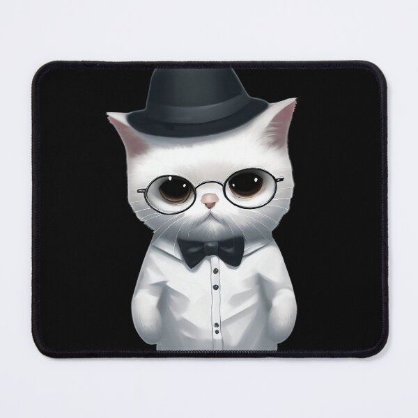 Item preview, Cute Little White Cat Dressed As A Dad Father's Day designed and sold by OliversCat.