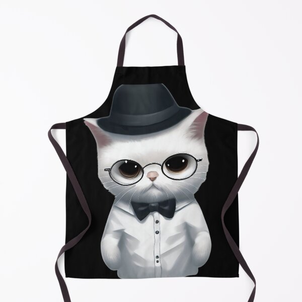 Item preview, Cute Little White Cat Dressed As A Dad Father's Day designed and sold by OliversCat.
