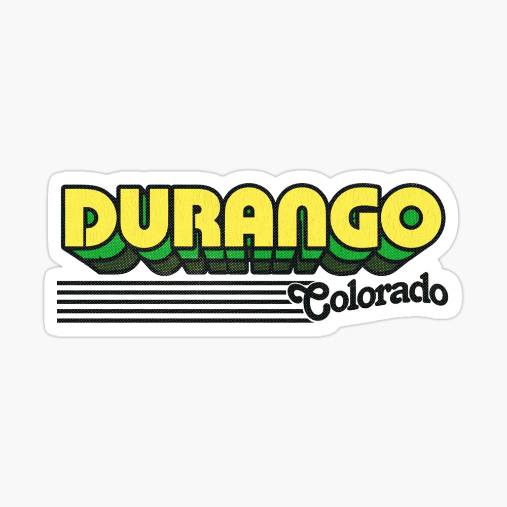 Durango, Colorado | Retro Stripes Sticker