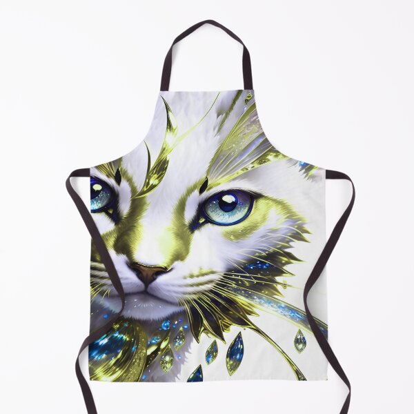Item preview, Cat Jeweled Blue and Gold highlights designed and sold by deniselynnimage.