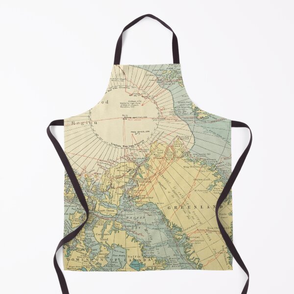 Item preview, Vintage Greenland and North Pole Exploration Map (1915) Northern Polar & Arctic Explorers Atlas  designed and sold by BravuraMedia.
