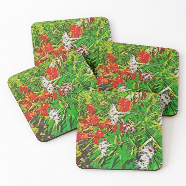 Item preview, RED AND WHITE ON GREEN designed and sold by ArtbyRolleen.