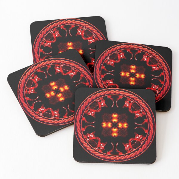 Item preview, Kaleidoscope Ominous Red in Celtic Circle Frame 41 designed and sold by Swabcraft.