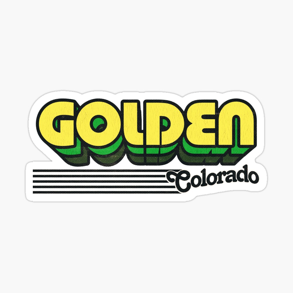 Golden, Colorado | Retro Stripes Sticker