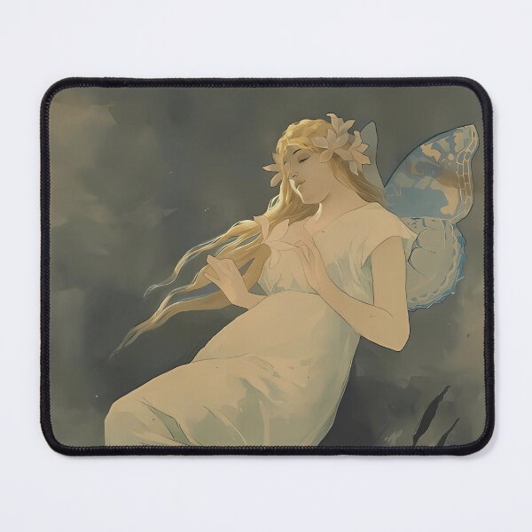 Item preview, Alphonse Mucha Fairy With Iris Bleeding designed and sold by NouveauEra.