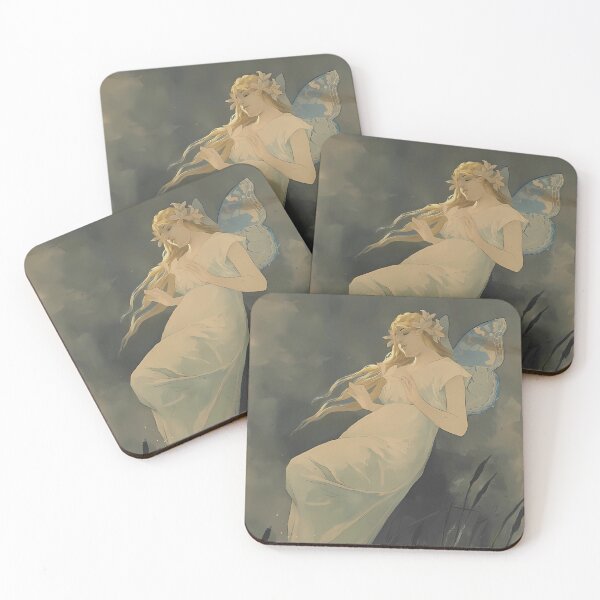 Item preview, Alphonse Mucha Fairy With Iris Bleeding designed and sold by NouveauEra.