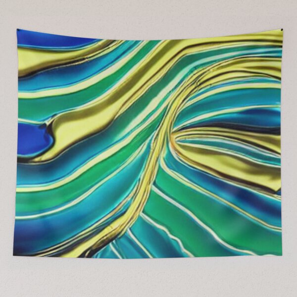 Item preview, Abstract Colorful Liquid Metal  designed and sold by calibrit.
