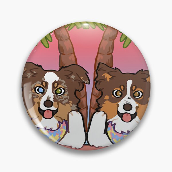 Item preview, Aussies on the beach during sunset Red black tri red Merle mini American Shepherd designed and sold by thibodeauxsund.
