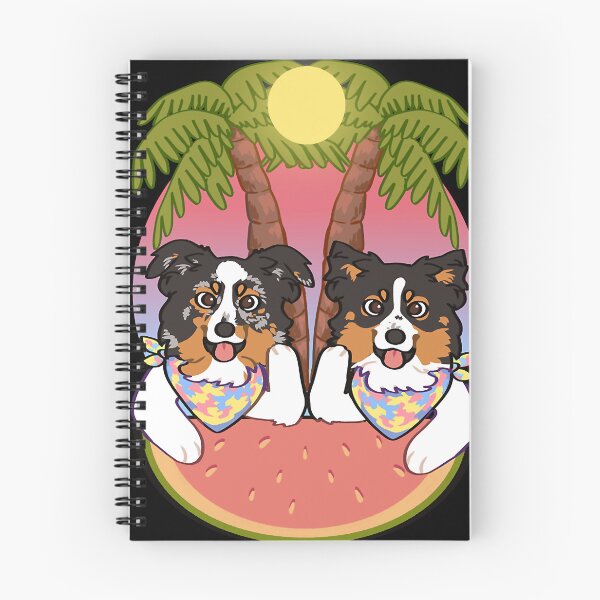 Item preview, mini Aussies on the beach during sunset black tri blue Merle mini American Shepherd (1) designed and sold by thibodeauxsund.