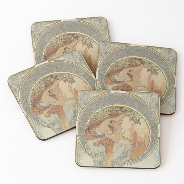 Item preview, Alphonse Mucha, The Arts, Poetry, Art Nouveau designed and sold by NouveauEra.