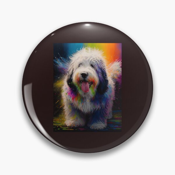 Item preview, Old English Sheepdog Synesthetic Splash Painting Artwork designed and sold by LoveWaffle.