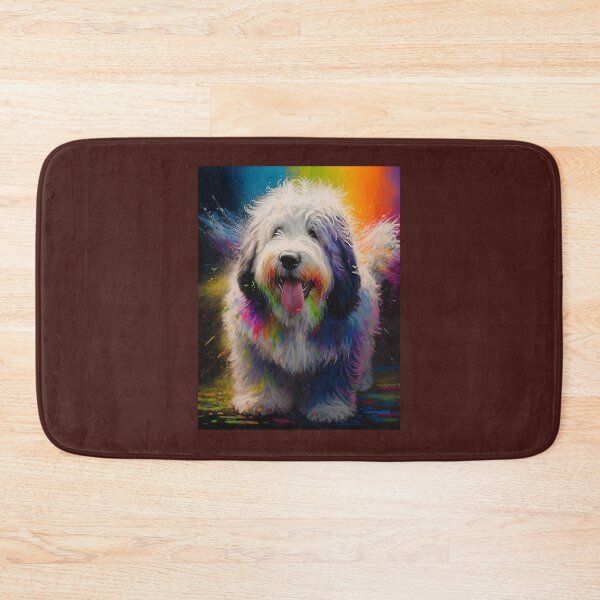 Item preview, Old English Sheepdog Synesthetic Splash Painting Artwork designed and sold by LoveWaffle.