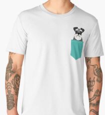 Camiseta premium para hombre Regalos lindos de la cabeza de perro del Schnauzer para los amantes de los schnauzers arte de la raza del perro