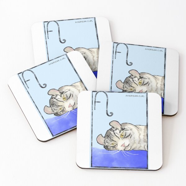 Item preview, A is for American Curl | American curl cat | cat  designed and sold by DarbyHunterArt.