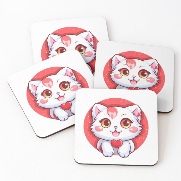 Item preview, Cute Cat Valentines Day Stickers  designed and sold by SuccessSK.