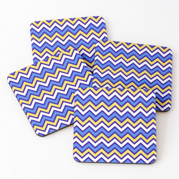Artikelvorschau, Blau-gelbes Chevron-Muster entworfen und verkauft von Aetherier.