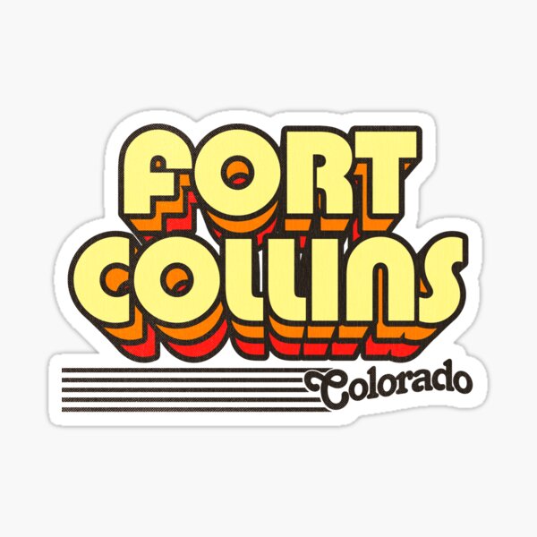 Fort Collins, Colorado | Retro Stripes Sticker