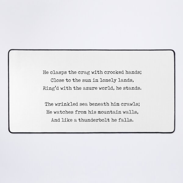 Item preview, The Eagle - Alfred, Lord Tennyson Poem - Literature - Typewriter Print 1 designed and sold by Studio Grafiikka.