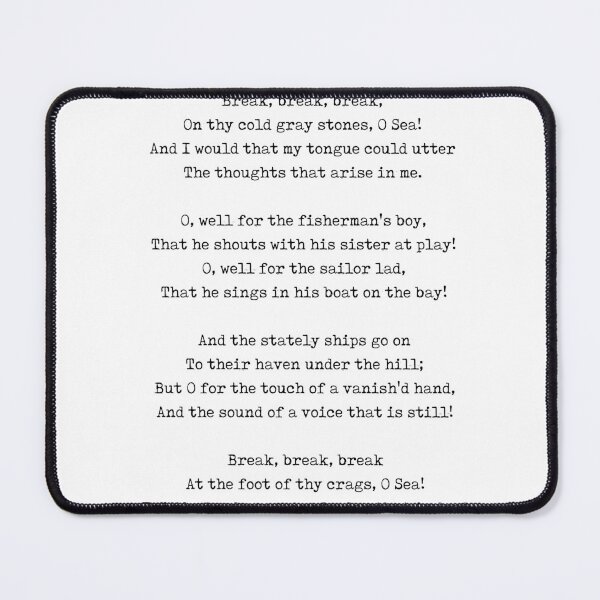 Item preview, Break, Break, Break - Alfred, Lord Tennyson Poem - Literature - Typewriter Print 1 designed and sold by Studio Grafiikka.