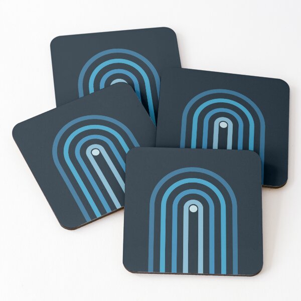 Item preview, Minimal Geometric Arch Diptych 1 - Mid Century Modern - Half Circle Arch - Scandinavian - Blue, Navy designed and sold by Studio Grafiikka.