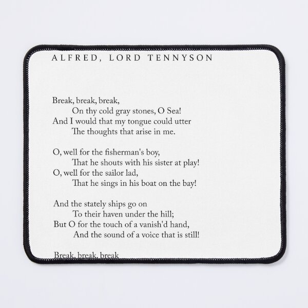 Item preview, Break, Break, Break - Alfred, Lord Tennyson Poem - Literature - Typography Print 1 designed and sold by Studio Grafiikka.