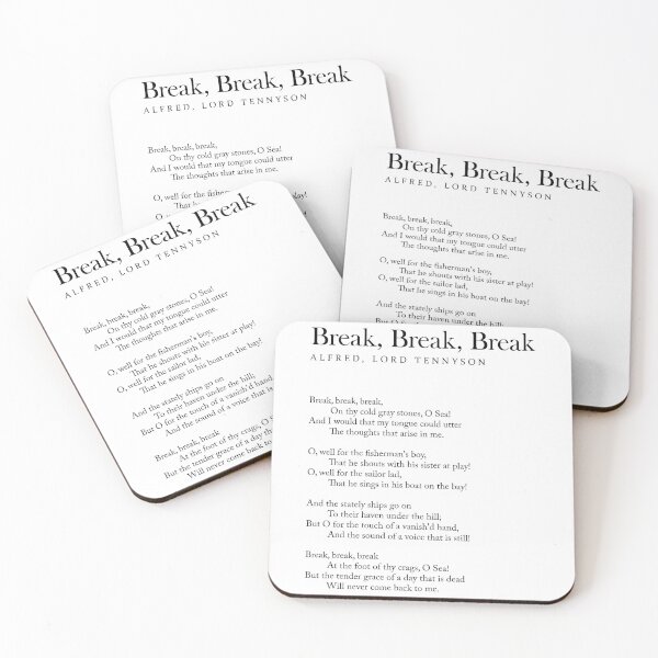 Item preview, Break, Break, Break - Alfred, Lord Tennyson Poem - Literature - Typography Print 1 designed and sold by Studio Grafiikka.