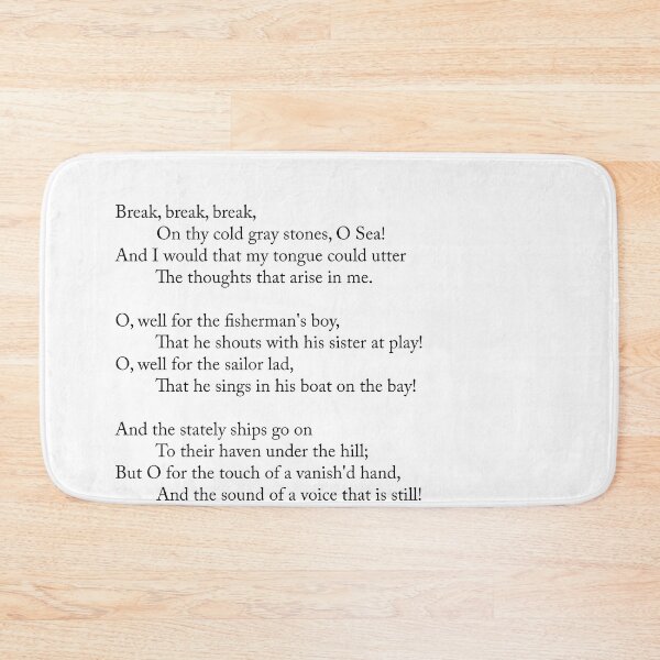 Item preview, Break, Break, Break - Alfred, Lord Tennyson Poem - Literature - Typography Print 1 designed and sold by Studio Grafiikka.