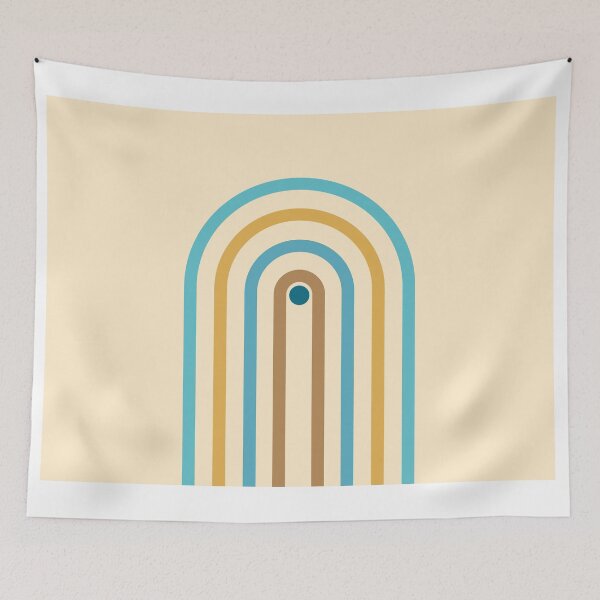 Item preview, Minimal Geometric Arch Diptych 1 - Mid Century Modern - Half Circle Arch - Scandinavian - Coastal designed and sold by Studio Grafiikka.