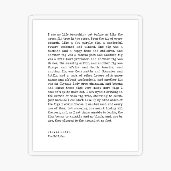 The Bell Jar - Sylvia Plath Quote - Literature - Typewriter Print
