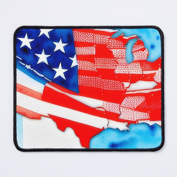 Item preview, Artistic American Flag USA Map designed and sold by Broncory.