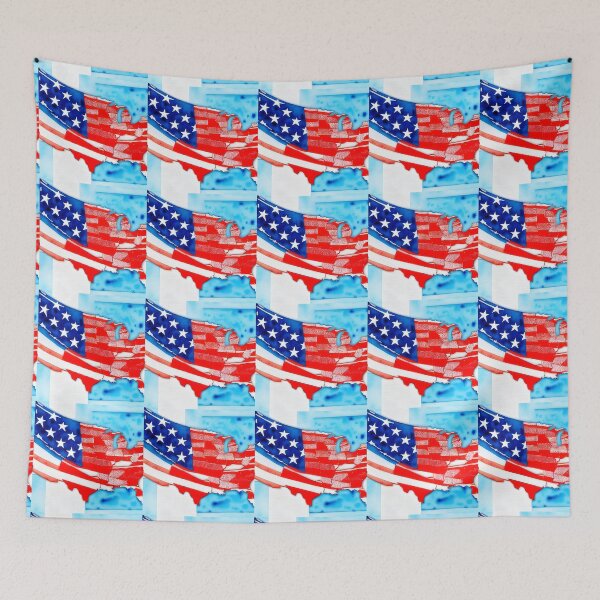 Item preview, Artistic American Flag USA Map designed and sold by Broncory.