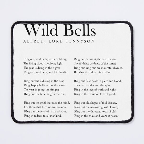 Item preview, Ring Out, Wild Bells - Alfred, Lord Tennyson Poem - Literature - Typography Print 1 designed and sold by Studio Grafiikka.