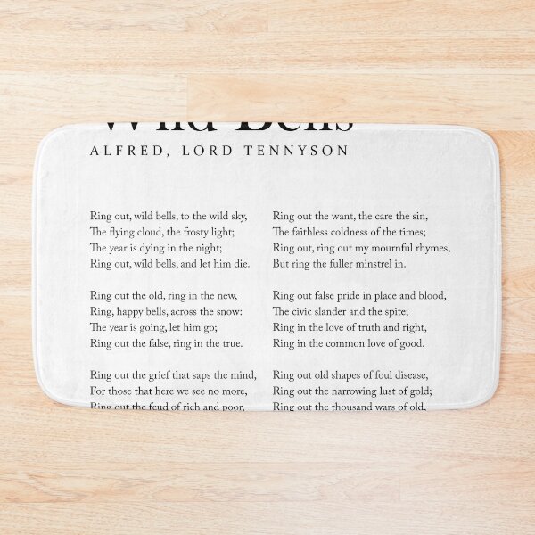 Item preview, Ring Out, Wild Bells - Alfred, Lord Tennyson Poem - Literature - Typography Print 1 designed and sold by Studio Grafiikka.