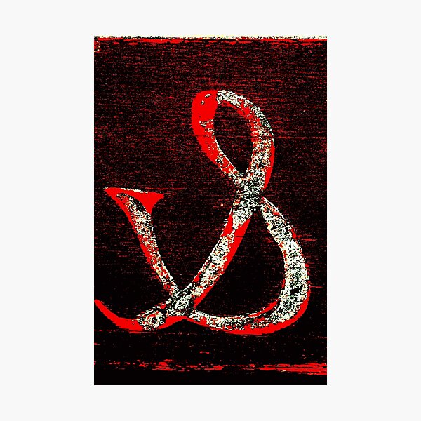 Fancy Ampersand - 2 (White) Photographic Print for Sale by trishajennreads