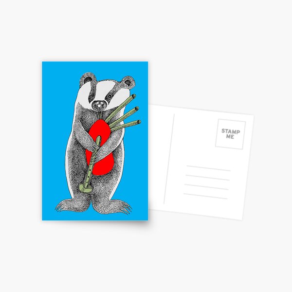 Item preview, B Is For Badger playing the Bagpipes designed and sold by AnnieHines.
