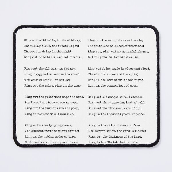 Item preview, Ring Out, Wild Bells - Alfred, Lord Tennyson Poem - Literature - Typewriter Print 1 designed and sold by Studio Grafiikka.
