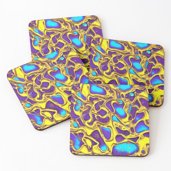 Item preview, Abstract Colorful Liquid Metal Gold and Blue designed and sold by calibrit.