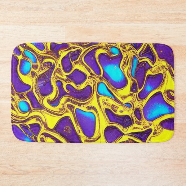 Item preview, Abstract Colorful Liquid Metal Gold and Blue designed and sold by calibrit.