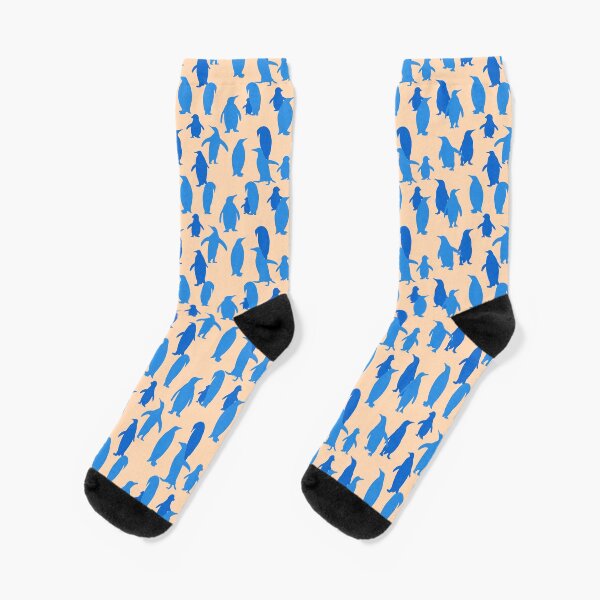 Penguins at Sunset Summer Tranquil Aesthetic Pattern Socks