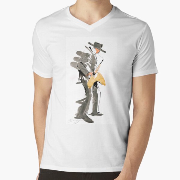 Musician Jazz Saxophone V-Neck T-Shirt