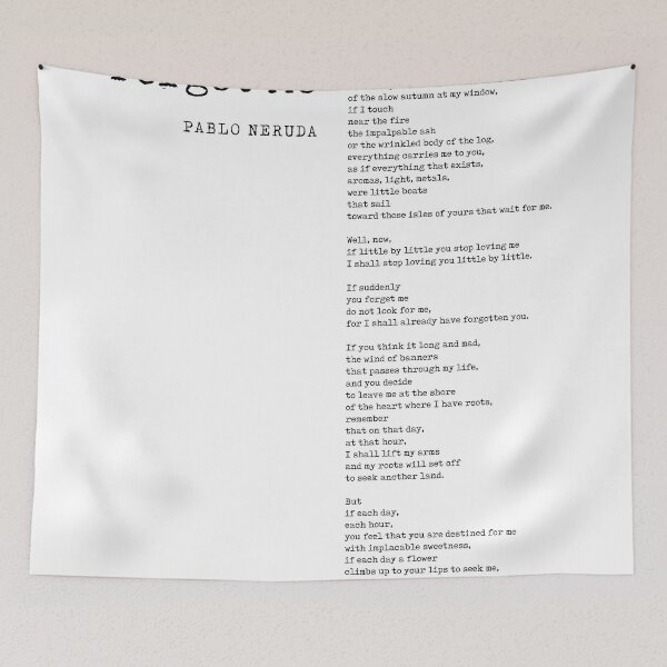 Item preview, Si me olvidas - Poema de Pablo Neruda - Literatura - Impresión a máquina de escribir designed and sold by Studio Grafiikka.