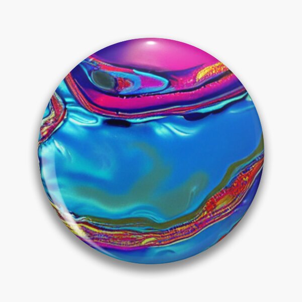 Item preview, Abstract Colorful Liquid Metal Gold and Blue and Pink designed and sold by calibrit.