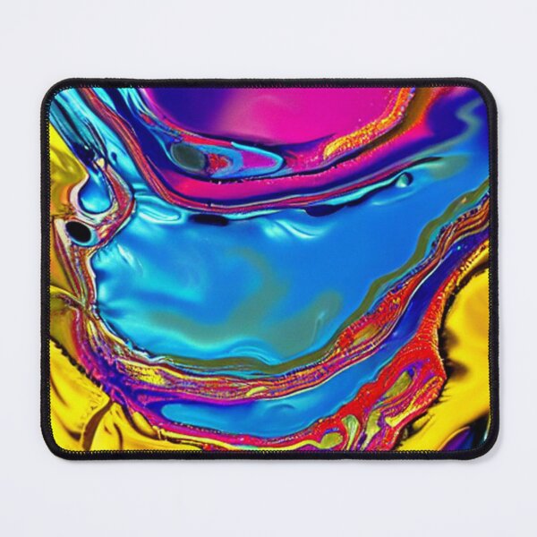 Item preview, Abstract Colorful Liquid Metal Gold and Blue and Pink designed and sold by calibrit.