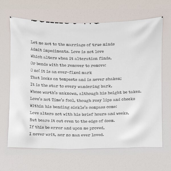 Item preview, Sonnet 116 - William Shakespeare Poem - Literature - Typewriter Print 2 designed and sold by Studio Grafiikka.