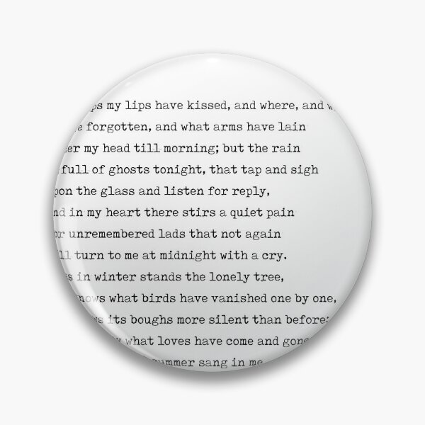 Artikelvorschau, What Lips My Lips Have Kissed - Edna St. Vincent Millay Poem - Literature - Typewriter Print entworfen und verkauft von Studio Grafiikka.