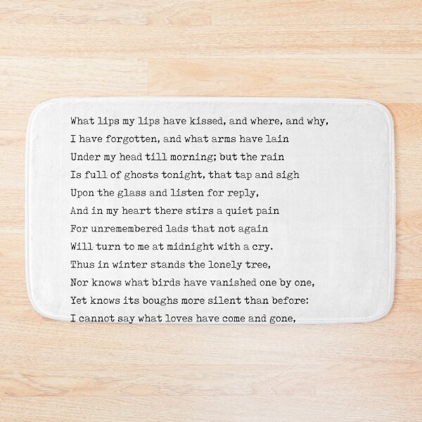 Item preview, What Lips My Lips Have Kissed - Edna St. Vincent Millay Poem - Literature - Typewriter Print designed and sold by Studio Grafiikka.