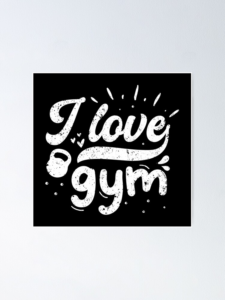 Gym Lover Gift Gym Is My Love Workout Poster by Jeff Creation - Pixels Merch