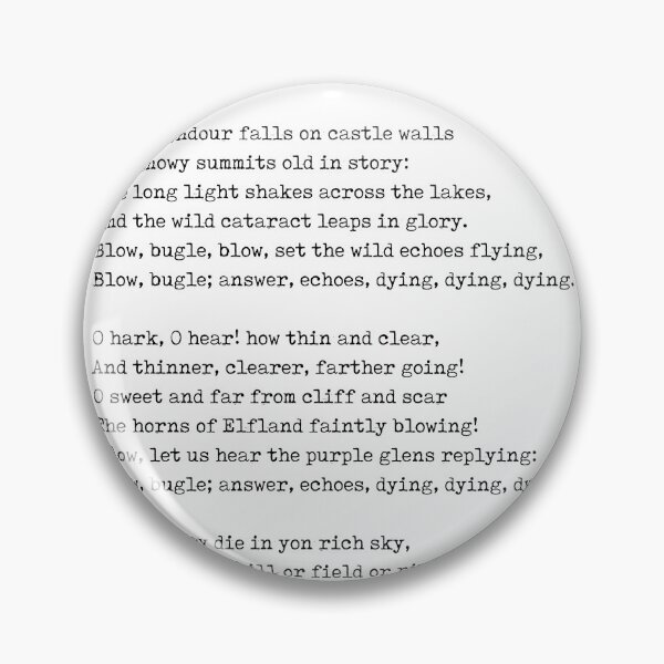 Item preview, Blow, Bugle, Blow - Alfred Lord Tennyson Poem - Literature - Typewriter Print designed and sold by Studio Grafiikka.